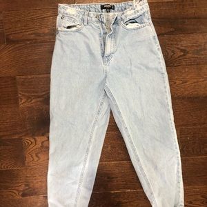 Missguided petite high waisted distressed jeans size 4